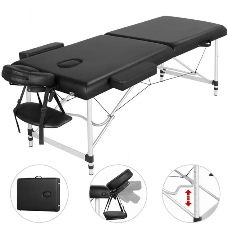 Yaheetech Portable 2 Fold Aluminum Massage Bed Portable 2 Fold Aluminum Massage Bed