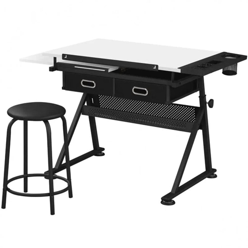 Yaheetech Drawing Table And Stool Set All-in-One Drawing Table Drawing Table And Stool Set All-in-One Drawing Table