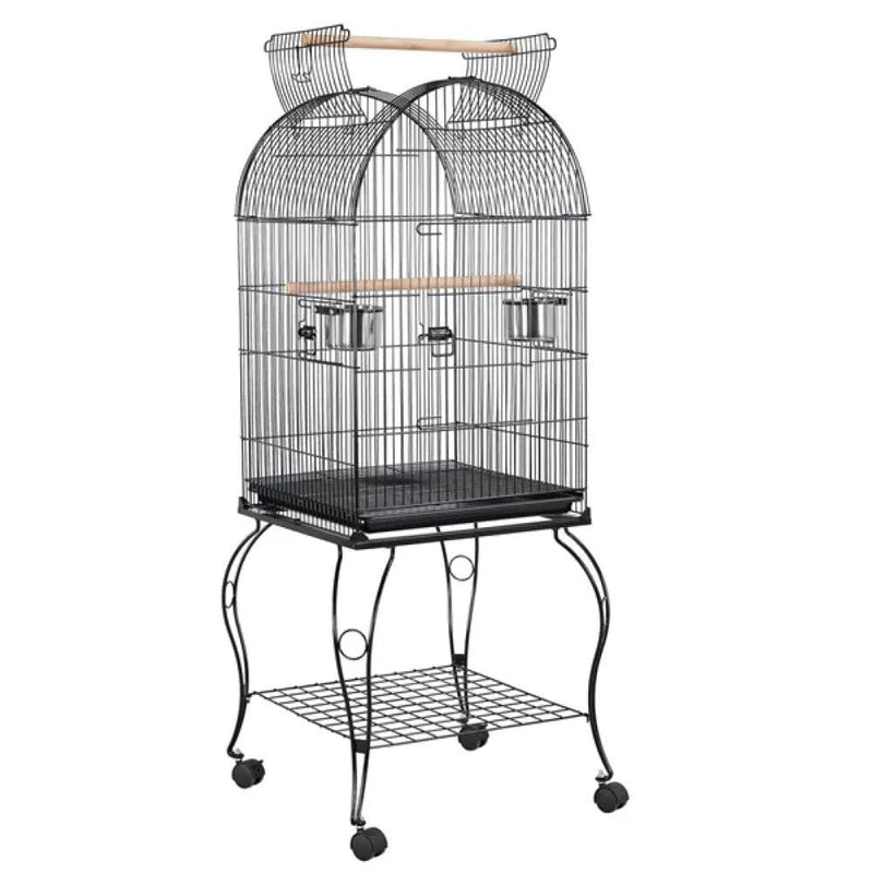 Yaheetech Open Top Metal Bird Cage Rolling Parrot Cage Open Top Metal Bird Cage Rolling Parrot Cage