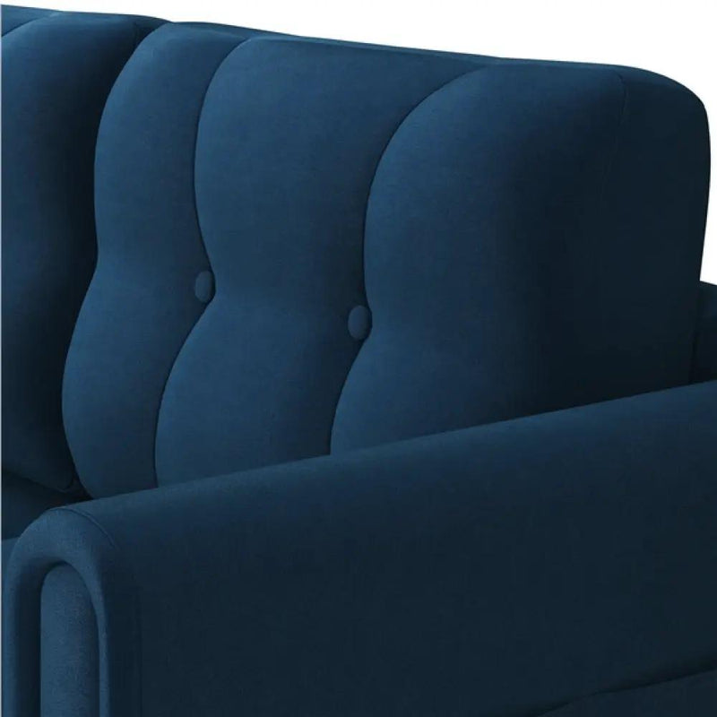 Yaheetech Velvet Upholstered Corner Sofa Velvet Upholstered Corner Sofa