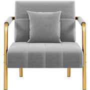 Yaheetech Velvet Accent Armchair with Cozy Pillow Velvet Accent Armchair with Cozy Pillow