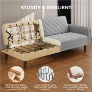 Yaheetech Convertible Sofa Bed Fabric 3-Seater Sofa Bed Convertible Sofa Bed Fabric 3-Seater Sofa Bed