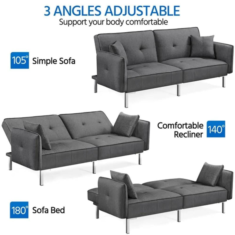 Yaheetech Extra Large Sofa Convertible Futon Sofa Bed Extra Large Sofa Convertible Futon Sofa Bed