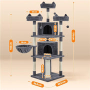 Yaheetech Large Cat Tree Big Cat House Plush Cat Tower Large Cat Tree Big Cat House Plush Cat Tower