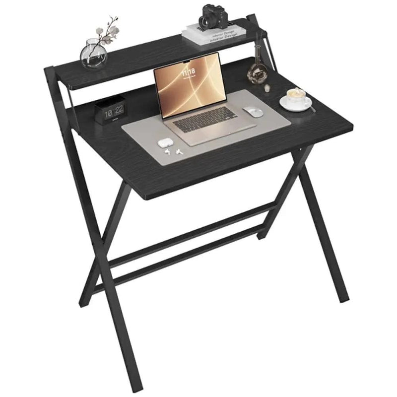Yaheetech 2-Tier Foldable Computer Desk w/ Monitor Shelf 2-Tier Foldable Computer Desk w/ Monitor Shelf