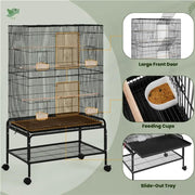 Yaheetech Large Parrot Cage Rolling Metal Bird Cage Large Parrot Cage Rolling Metal Bird Cage