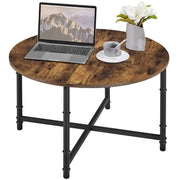 80cm Rustic Round Coffee Table Minimal Vintage Industrial Coffee Table – view 10