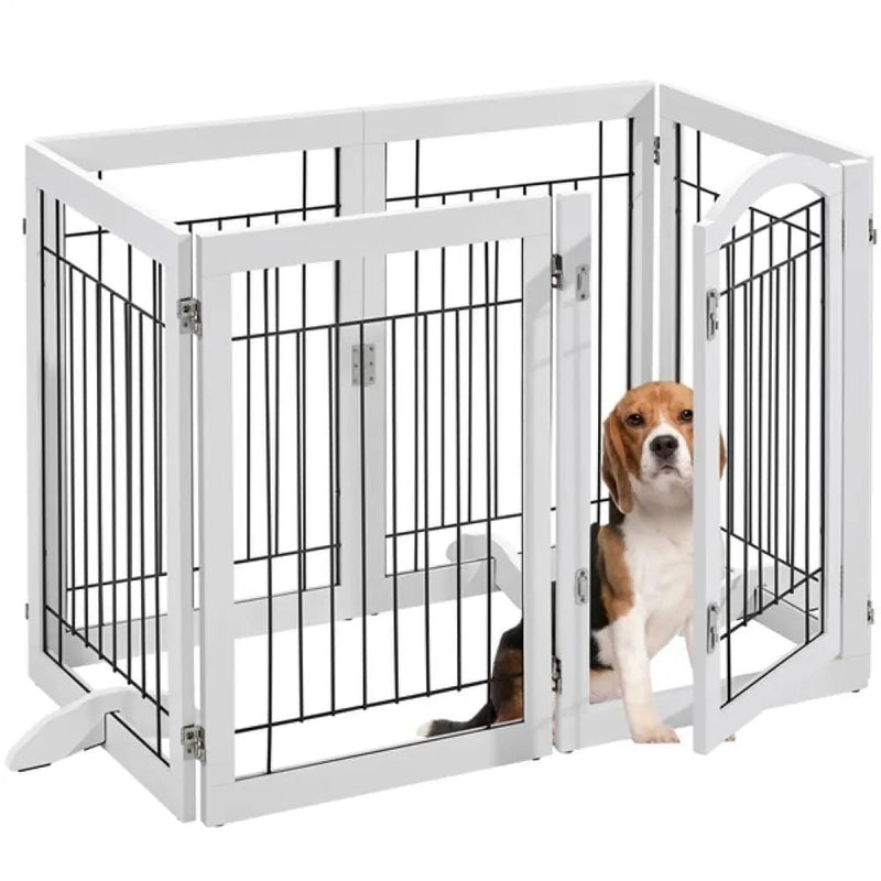 Yaheetech 6-Panel Pet Puppy Safety Fence with 3 Support Feet 6-Panel Pet Puppy Safety Fence with 3 Support Feet