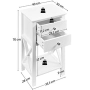 Yaheetech 70cm Tall Bedside Table End Table 70cm Tall Bedside Table End Table