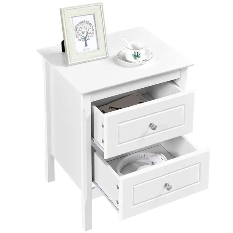 End Table Side Table Nightstand Bedside Table with 2 Drawers – view 4