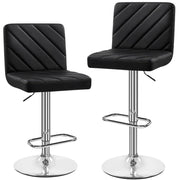 Yaheetech 2pcs Modern PU Leather Swivel Bar Stools 2pcs Modern PU Leather Swivel Bar Stools