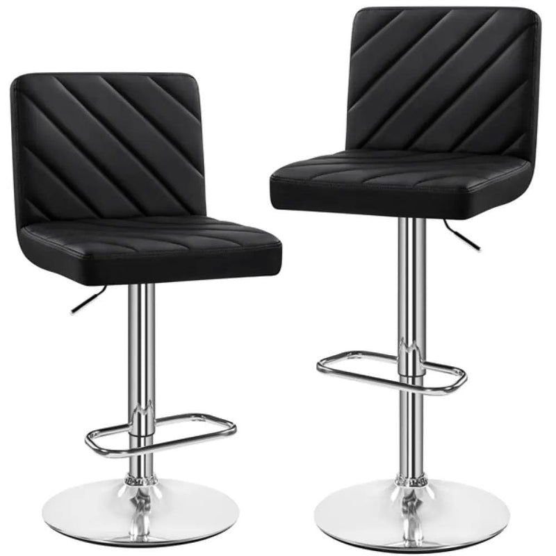 Yaheetech 2pcs Modern PU Leather Swivel Bar Stools 2pcs Modern PU Leather Swivel Bar Stools