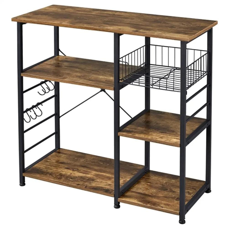 Vintage Kitchen Island Baker's Rack Utility Microwave Stand – view 4