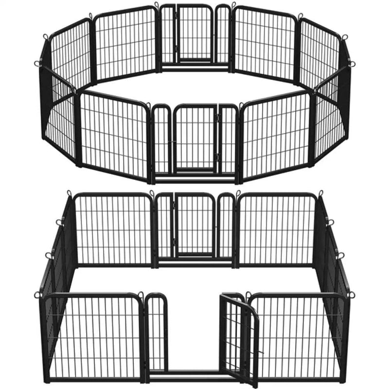 Yaheetech 12 Panels Dog Playpen Metal Pet Pen 12 Panels Dog Playpen Metal Pet Pen