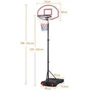 Yaheetech 1.9-2.5M Height-Adjustable Basketball Hoop System 1.9-2.5M Height-Adjustable Basketball Hoop System
