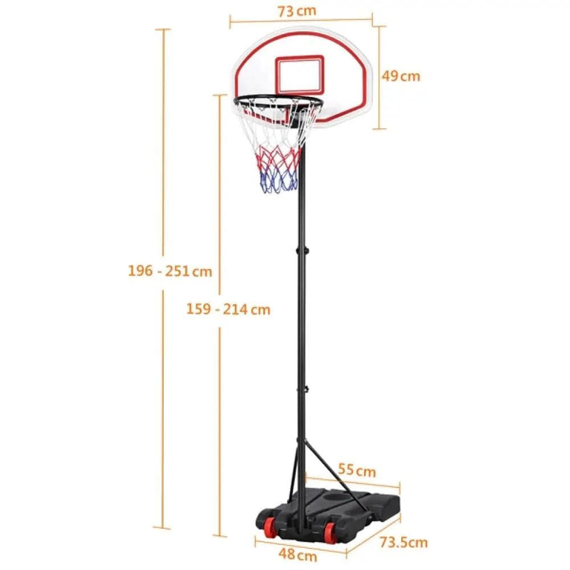 Yaheetech 1.9-2.5M Height-Adjustable Basketball Hoop System 1.9-2.5M Height-Adjustable Basketball Hoop System