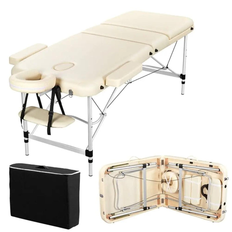 Adjustable 3 Fold Massage Bed Aluminum Alloy Massage Couch – view 4