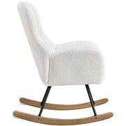 Yaheetech Boucle Upholstered Armchair Rocking Chair Boucle Upholstered Armchair Rocking Chair