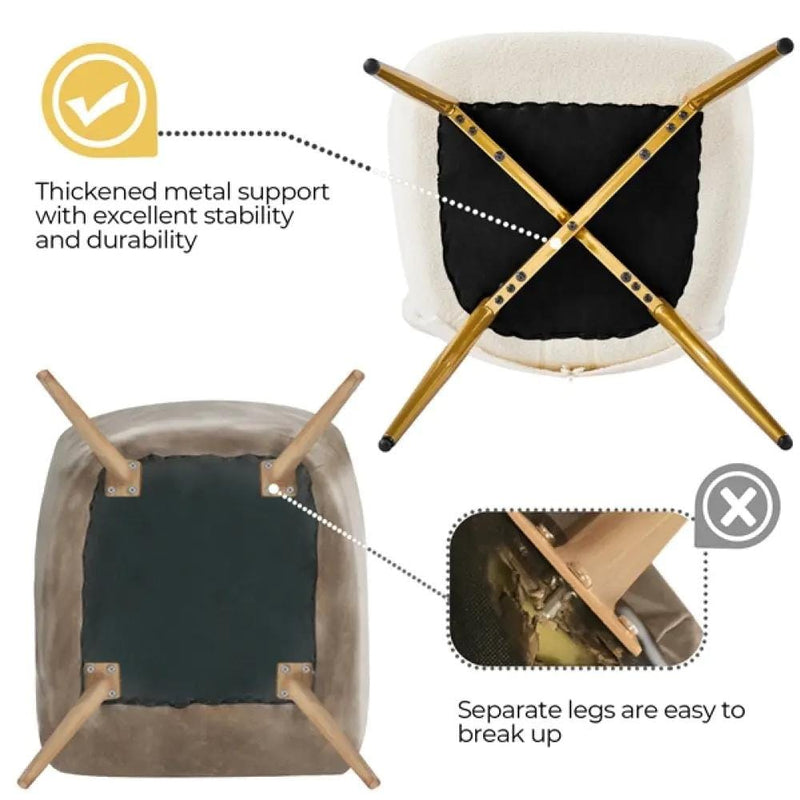 Yaheetech Boucle Accent Chair and Ottoman Boucle Accent Chair and Ottoman