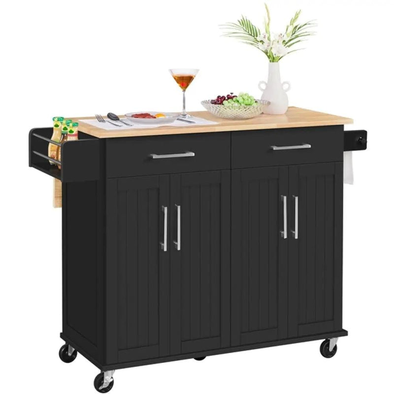 Yaheetech Kitchen Trolley Kitchen Island on Wheels Kitchen Cart Kitchen Trolley Kitchen Island on Wheels Kitchen Cart