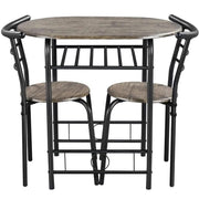 Yaheetech 3 Piece Dining Set Round Dining Table Set 3 Piece Dining Set Round Dining Table Set