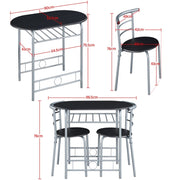 Yaheetech Modern Round Dining Table Set for 2 Chairs + 1 Table Modern Round Dining Table Set for 2 Chairs + 1 Table