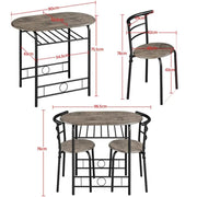 Yaheetech 3 Piece Dining Set Dining Table Dining Chair Set 3 Piece Dining Set Dining Table Dining Chair Set