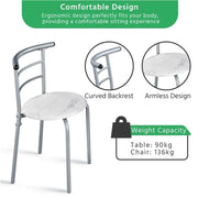 Yaheetech Modern Dining Set 1X Table + 2 Chairs Modern Dining Set 1X Table + 2 Chairs