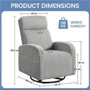 Yaheetech 360-Degree Swiveling Nursing Glider Chair Rocking Chair 360-Degree Swiveling Nursing Glider Chair Rocking Chair