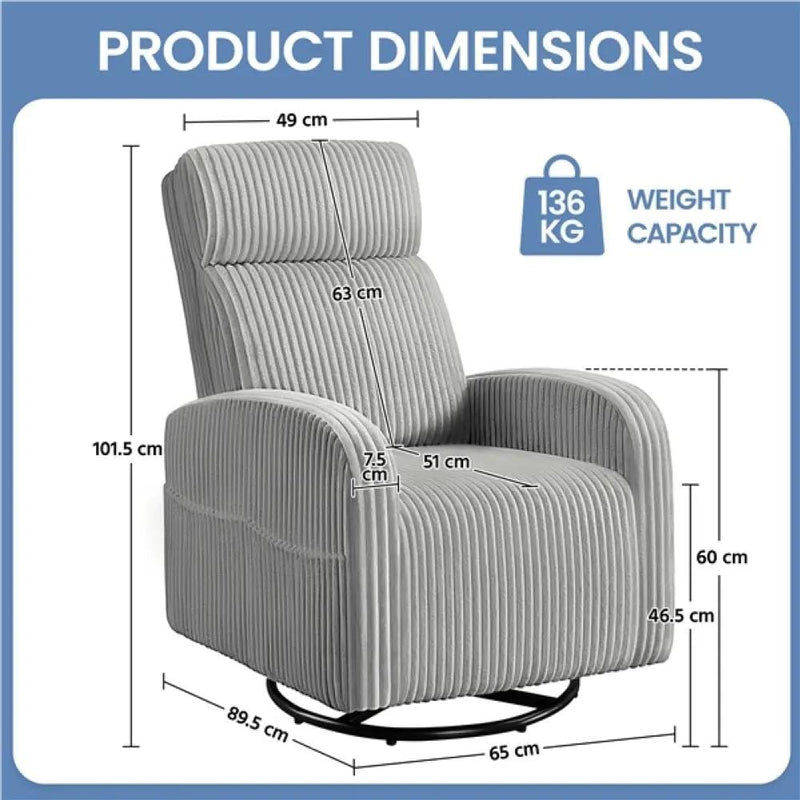 Yaheetech 360-Degree Swiveling Nursing Glider Chair Rocking Chair 360-Degree Swiveling Nursing Glider Chair Rocking Chair