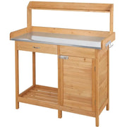 Outdoor Garden Potting Bench Table Work Bench Metal Tabletop – view 4