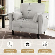 Yaheetech 2pcs Tufted Oversized Armchairs 2pcs Tufted Oversized Armchairs