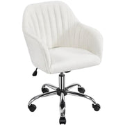 Modern Boucle Desk Chair Computer Chair Computer Chair Ivory – view 4