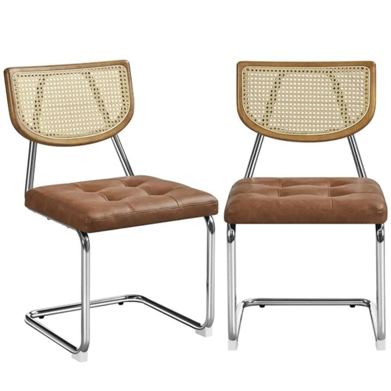 6PCS Mid-Century Modern Dining Chairs with Mesh Rattan Back – view 9
