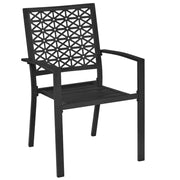 Yaheetech 2pcs Dining Chairs + Outdoor Coffee End Table 2pcs Dining Chairs + Outdoor Coffee End Table