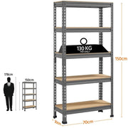 Yaheetech 5-Tier Utility Shelves Adjustable Metal Shelving Units 5-Tier Utility Shelves Adjustable Metal Shelving Units
