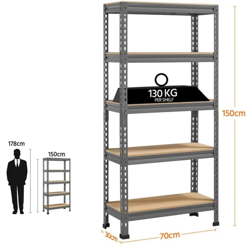 Yaheetech 5-Tier Utility Shelves Adjustable Metal Shelving Units 5-Tier Utility Shelves Adjustable Metal Shelving Units