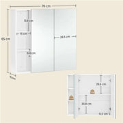 Yaheetech Bathroom Wall Cabinet with Mirror Bathroom Wall Cabinet with Mirror
