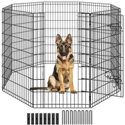 Yaheetech 8 Panel Foldable Metal Dog Exercise Pen 8 Panel Foldable Metal Dog Exercise Pen