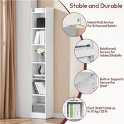 Yaheetech 7-layer Narrow Open Shelf Bookshelf 7-layer Narrow Open Shelf Bookshelf