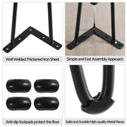 Yaheetech 4PCS 16 Inch Solid Hairpin Coffee Table Legs 3-Rods 4PCS 16 Inch Solid Hairpin Coffee Table Legs 3-Rods