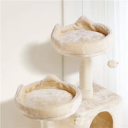 Multi-Level Cat Tree with 2 Condos & 2 Perches & Scratching Posts & Hammock – view 4