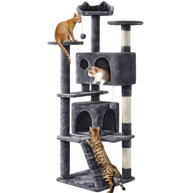 Yaheetech 158cm 158cm Tall Cat Tree Condo Kitten Tree Tower 158cm 158cm Tall Cat Tree Condo Kitten Tree Tower