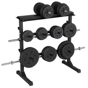 3 Tier Dumbbell Barbell Rack Weight Plate/Bar Storage Holder – view 4