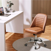Yaheetech Faux Leather Mid Back Home Office Desk Chair Faux Leather Mid Back Home Office Desk Chair