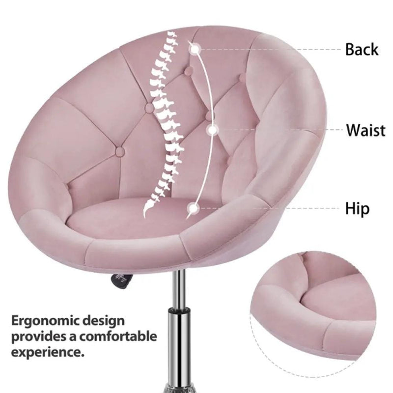Yaheetech Makeup Vanity Chair Tufted Style Barrel Chair Makeup Vanity Chair Tufted Style Barrel Chair