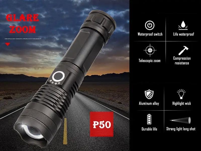 LED Torch Rechargeable High Lumens Flashlight with 26650 Battery – view 7