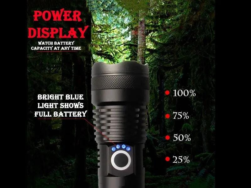LED Torch Rechargeable High Lumens Flashlight with 26650 Battery – view 6