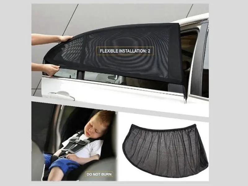 4pcs/set Car Front & Rear Side Window Sun Shade Cover Visor Mesh Shield Sunshade – view 4