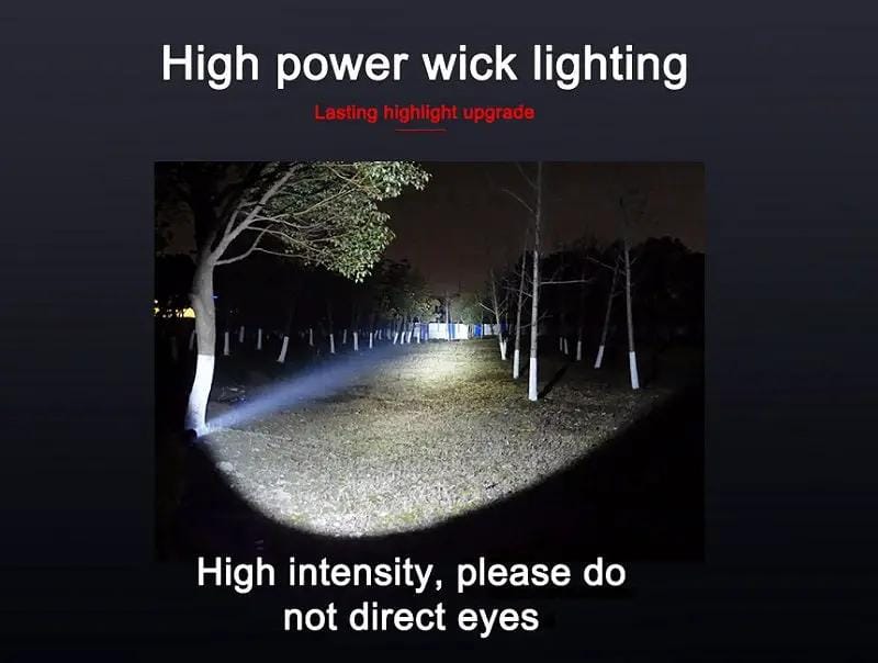 LED Torch Rechargeable High Lumens Flashlight with 26650 Battery – view 4
